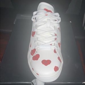 White Aldo all over heart print sneakers